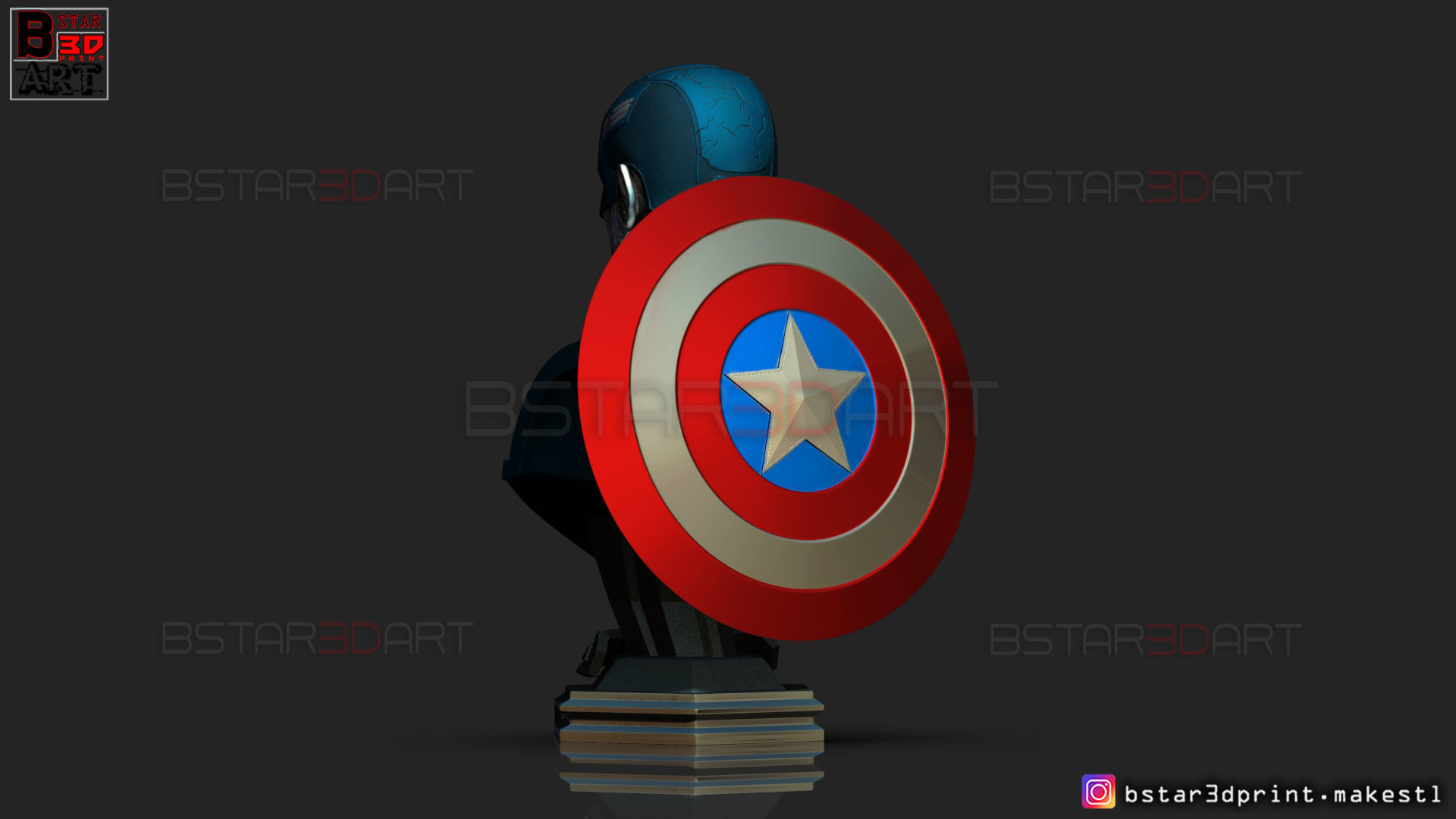 Zombie Captain America Bust - Marvel What If Comics  3D print model_5