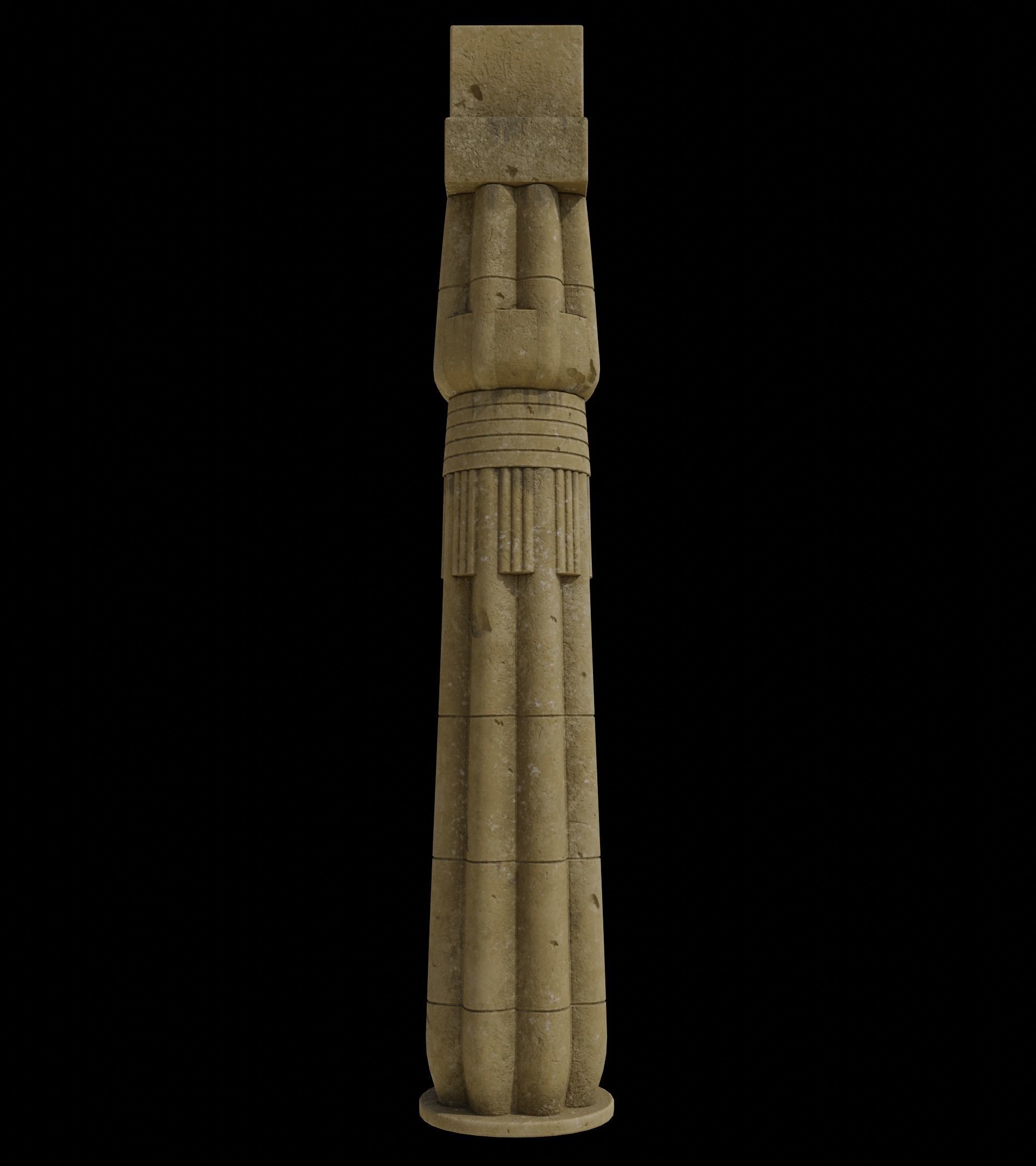 PapyrusBudColumn column from ancient egypt 3D model_3
