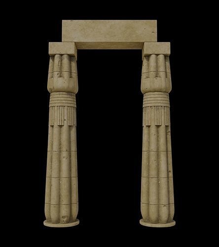 PapyrusBudColumn column from ancient egypt 3D model