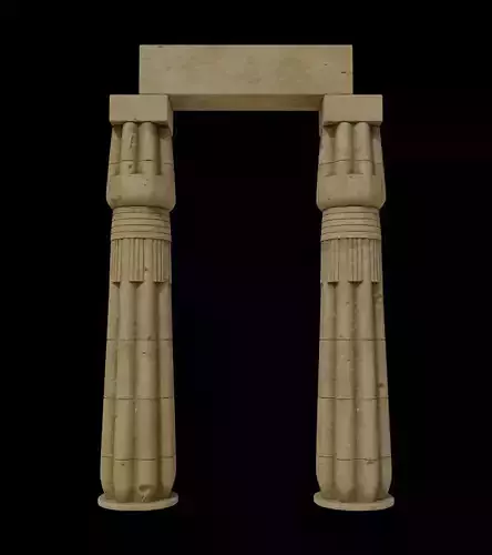 PapyrusBudColumn column from ancient egypt 3D model