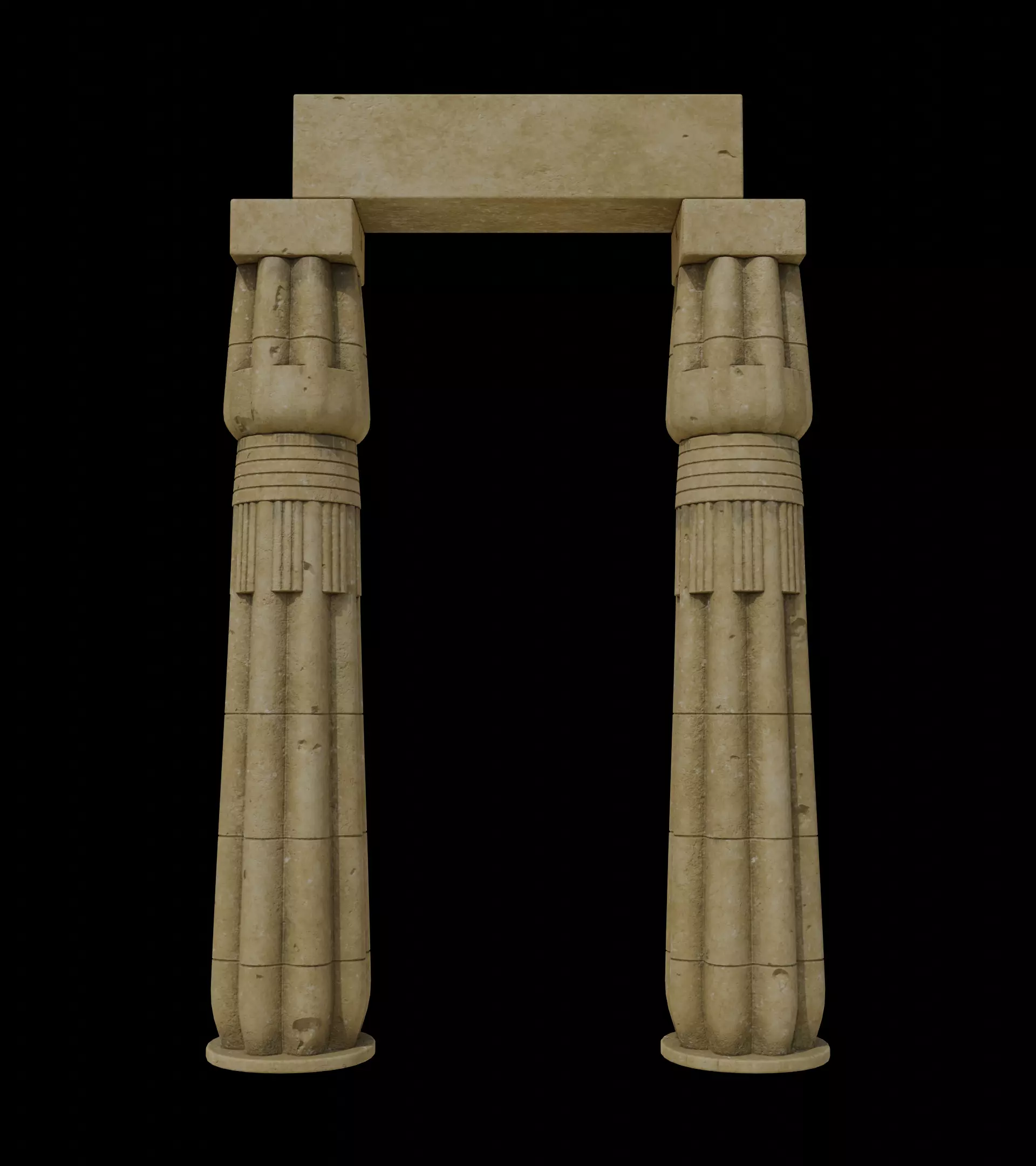 PapyrusBudColumn column from ancient egypt 3D model_0