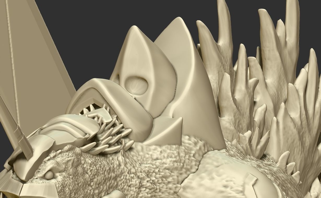 Godzilla x evagelion 3dprint figure 3D print model_12