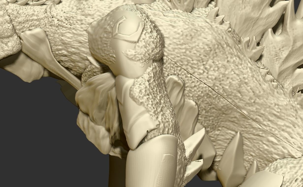 Godzilla x evagelion 3dprint figure 3D print model_15