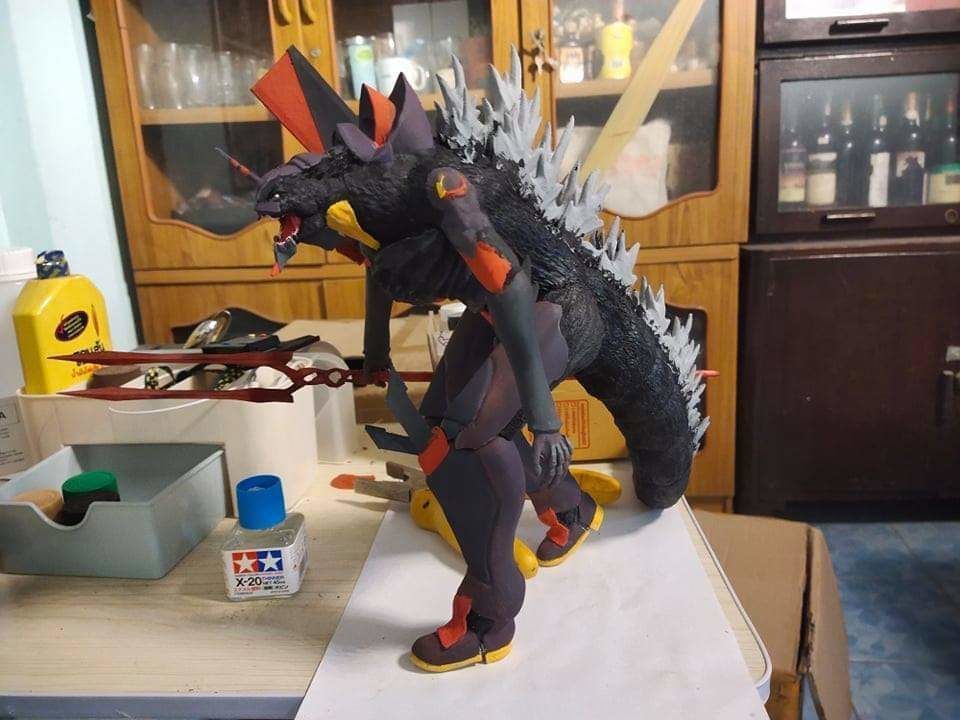 Godzilla x evagelion 3dprint figure 3D print model_32