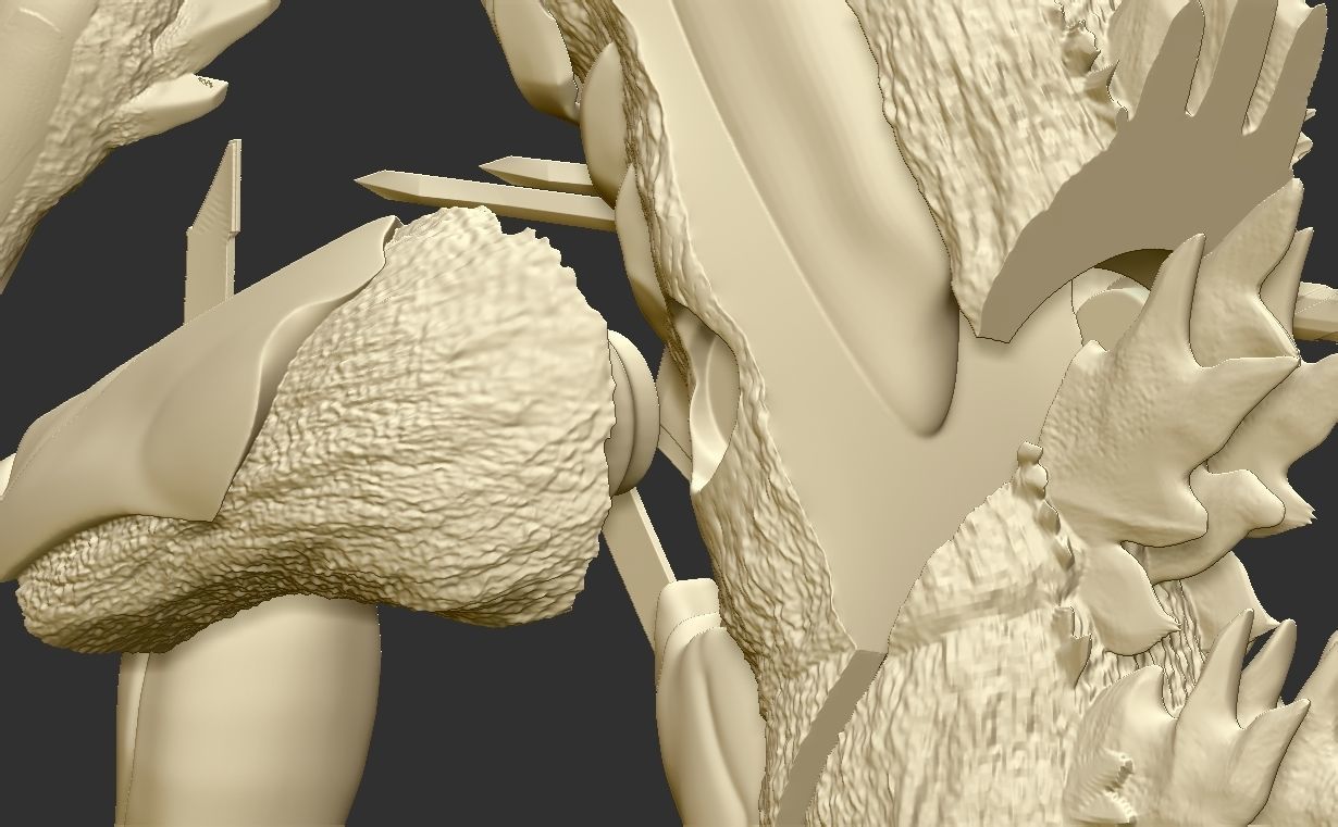 Godzilla x evagelion 3dprint figure 3D print model_29