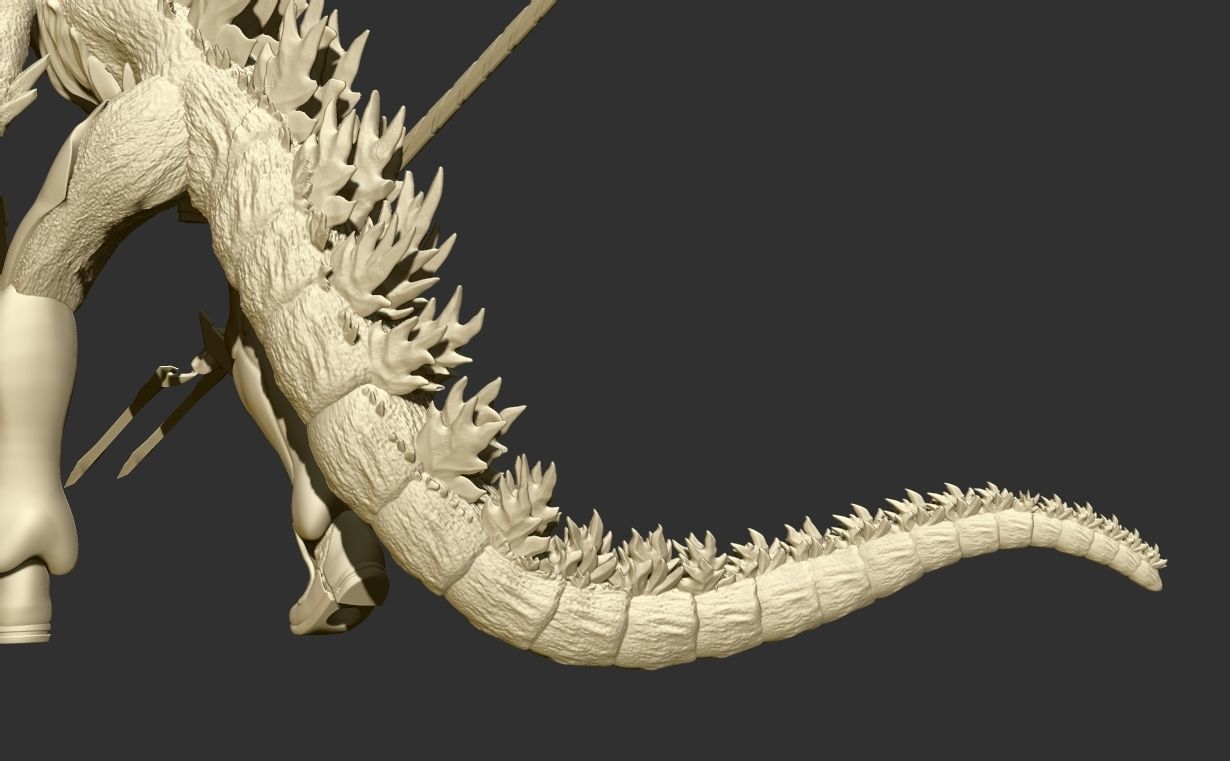 Godzilla x evagelion 3dprint figure 3D print model_20