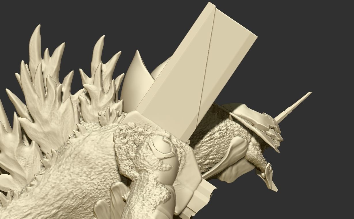 Godzilla x evagelion 3dprint figure 3D print model_14