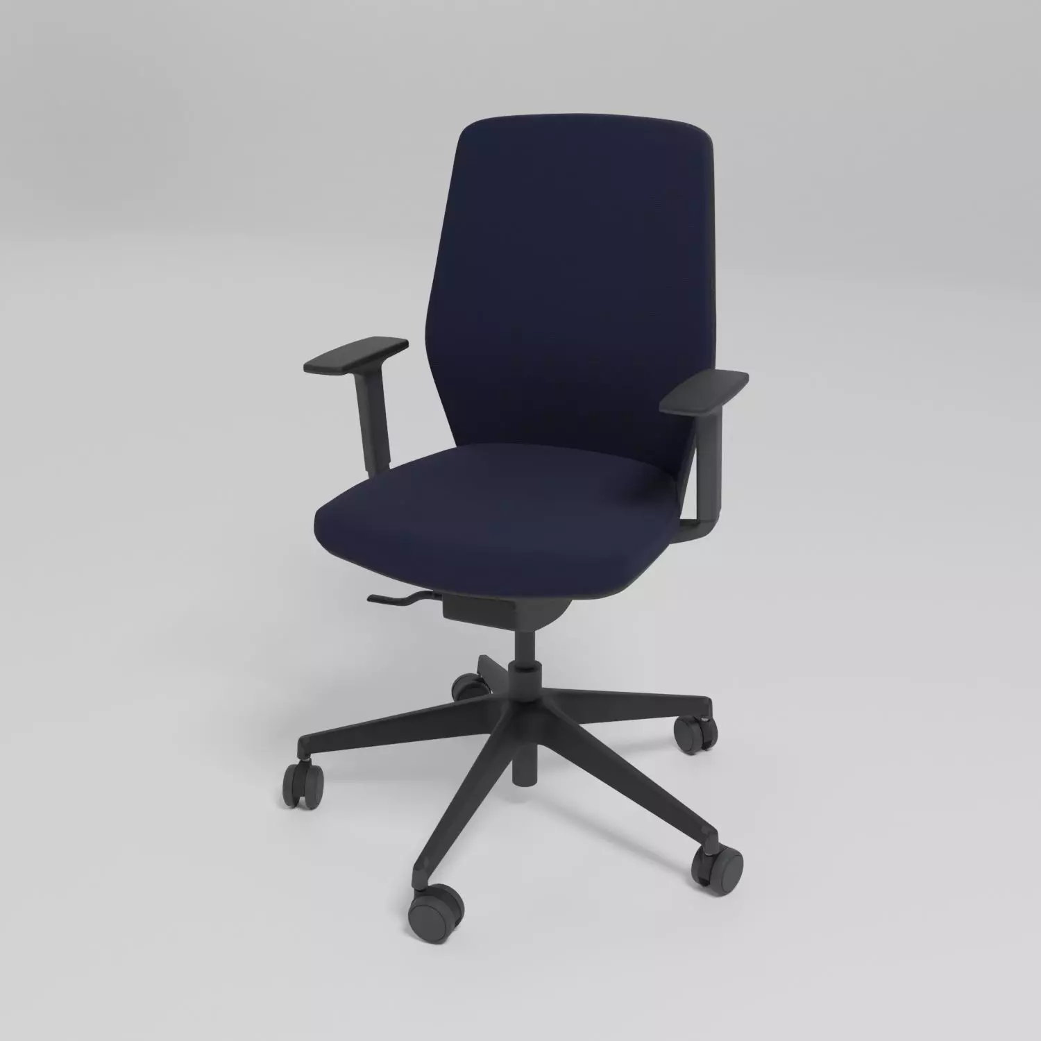 EVO - Swivel office chair with armrests - upholstered backrest - Free 3D model