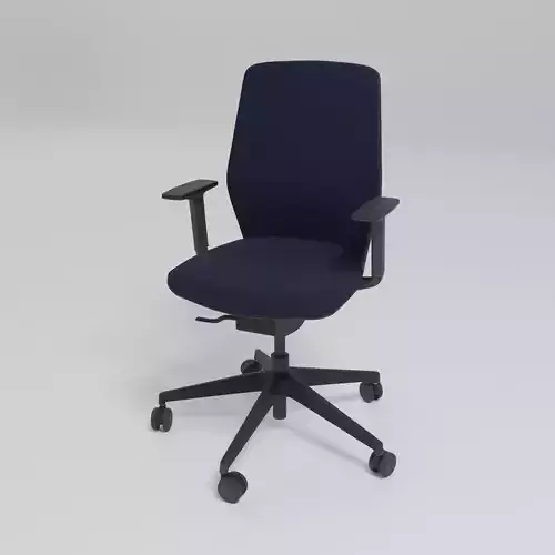 EVO - Swivel office chair with armrests - upholstered backrest -