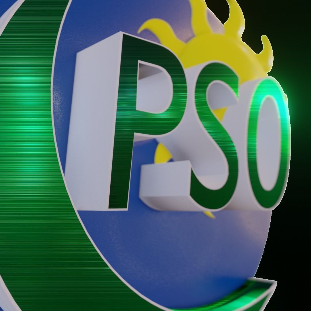 PSO Logo Low-poly 3D model_3