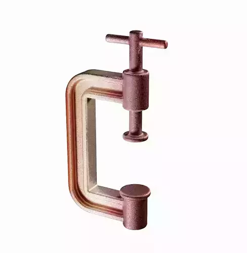 Rusty Clamp Low-poly 3D model