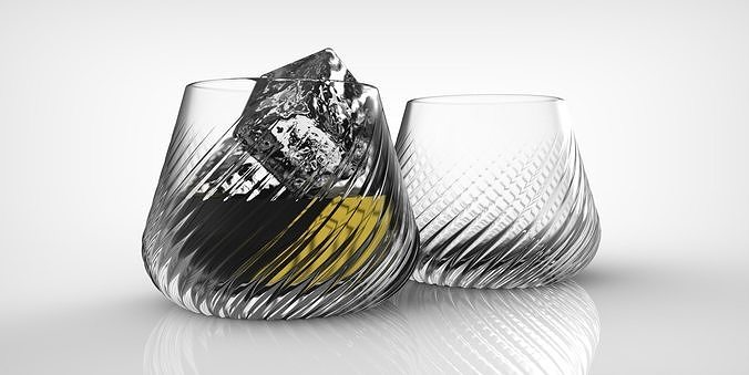 GLASS OF WHISKEY 3D print model