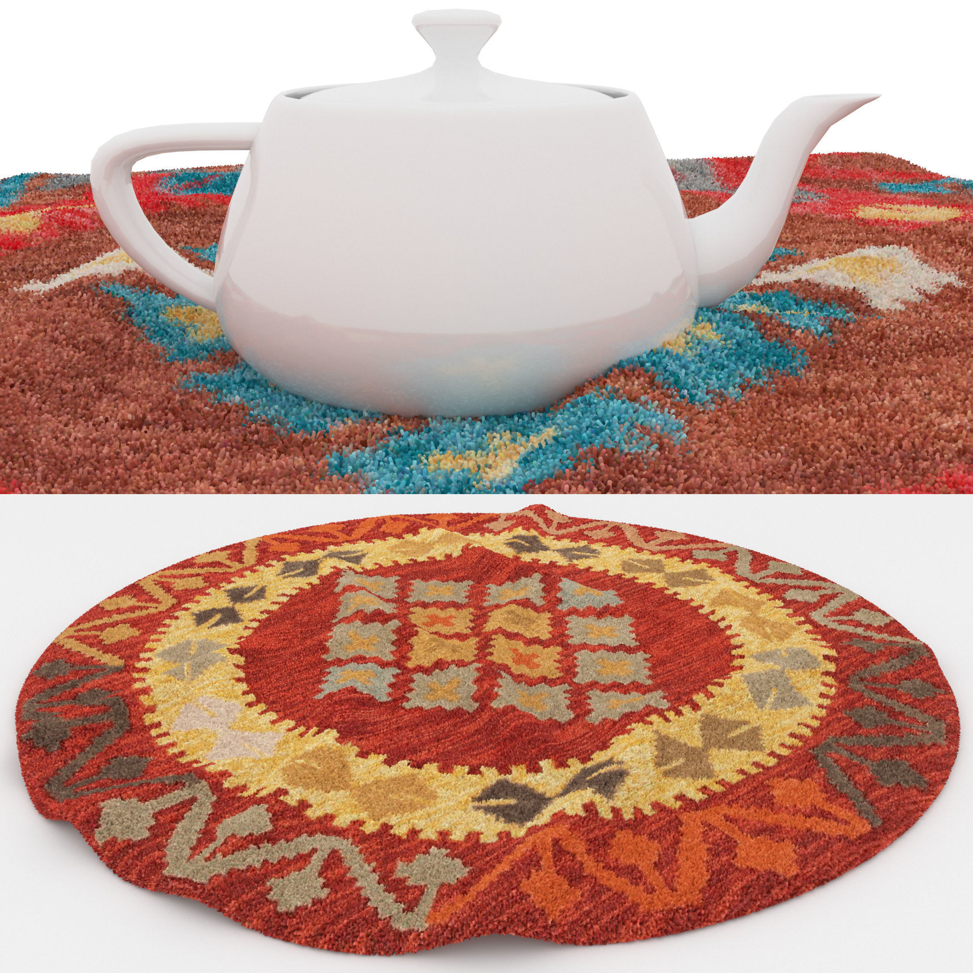 Rugs No 342 Low-poly 3D model_1