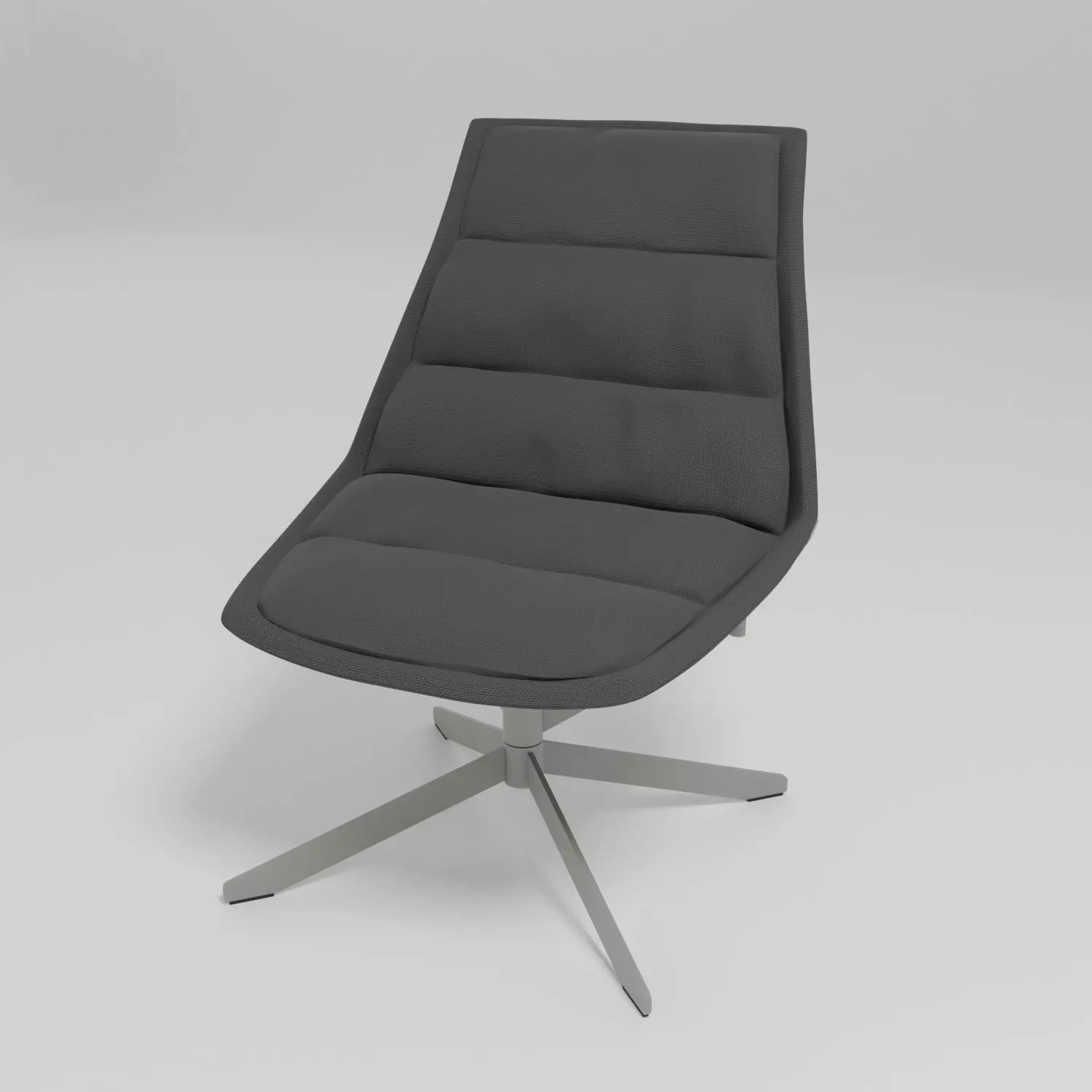 FAT FRANK - Armchair with backrest cushion and 4-spoke base - Free 3D model
