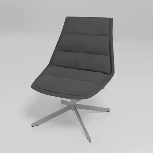 FAT FRANK - Armchair with backrest cushion and 4-spoke base -