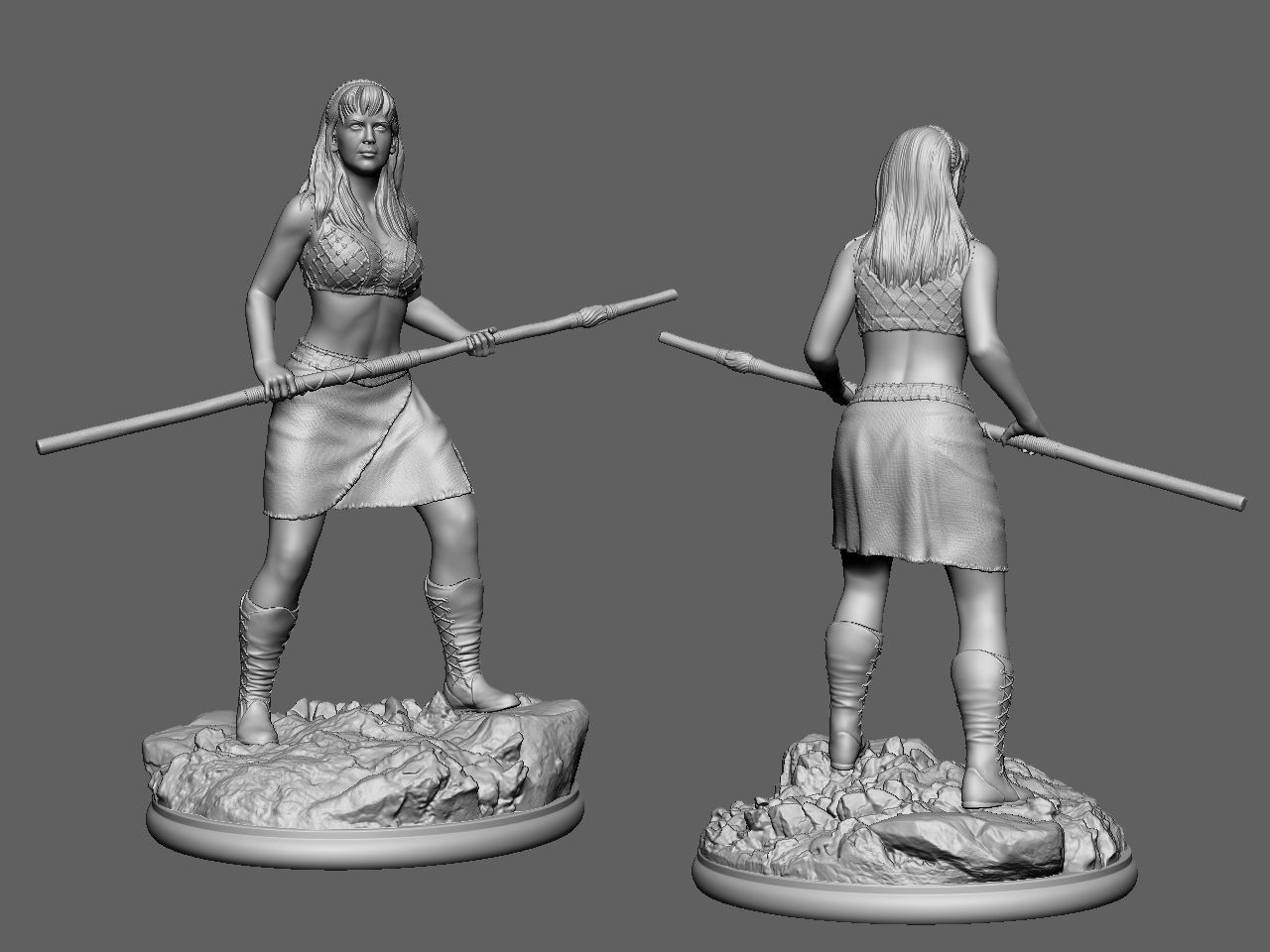 Xena and Gabrielle 3D print model_20