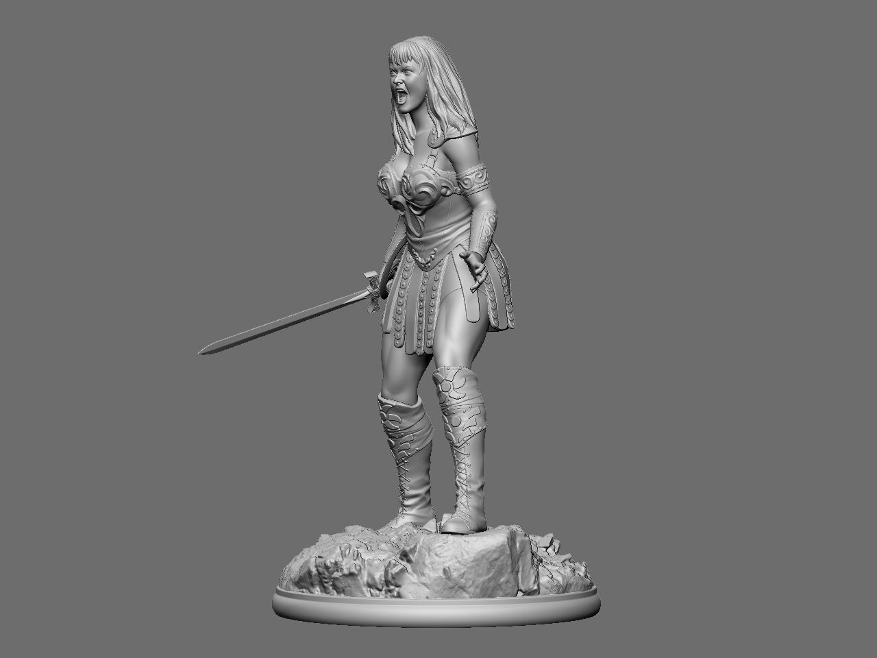 Xena and Gabrielle 3D print model_9