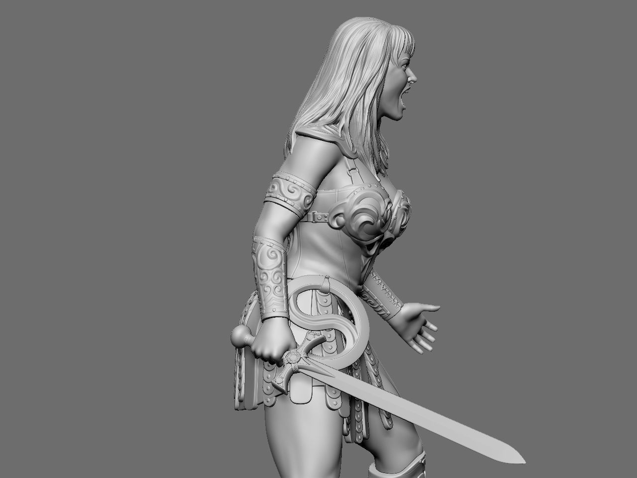 Xena and Gabrielle 3D print model_12