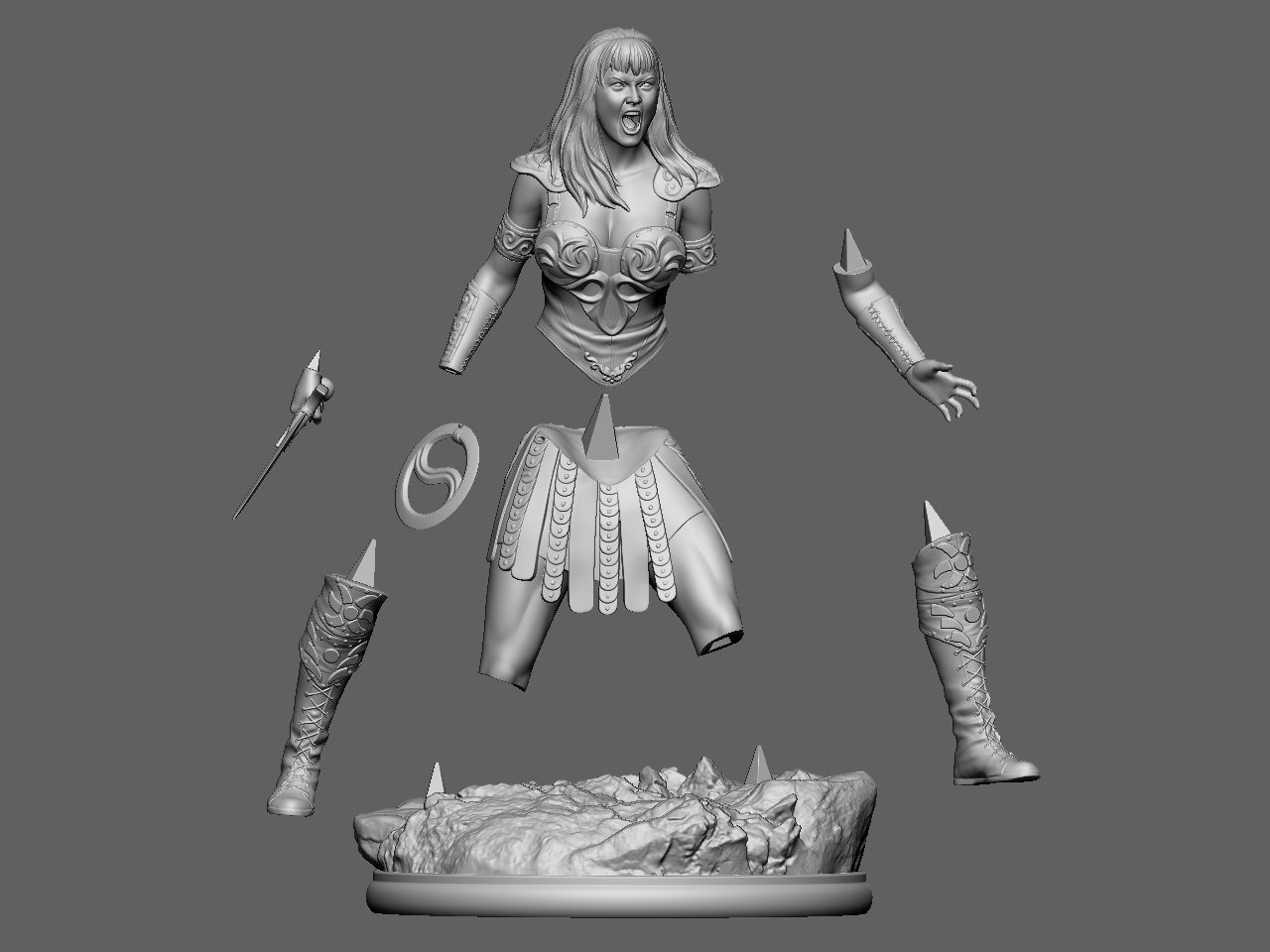 Xena and Gabrielle 3D print model_39