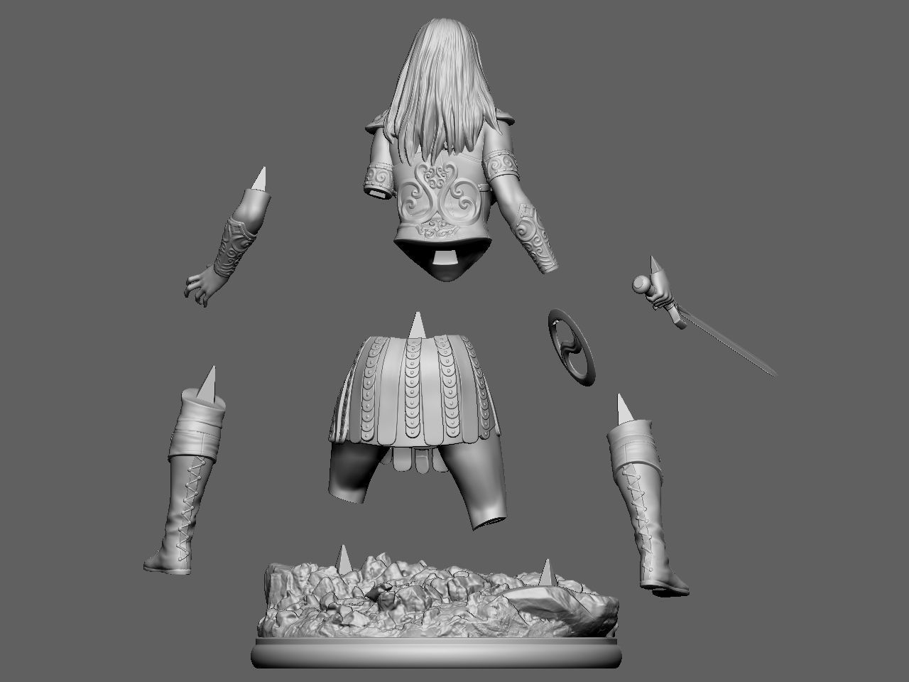 Xena and Gabrielle 3D print model_19