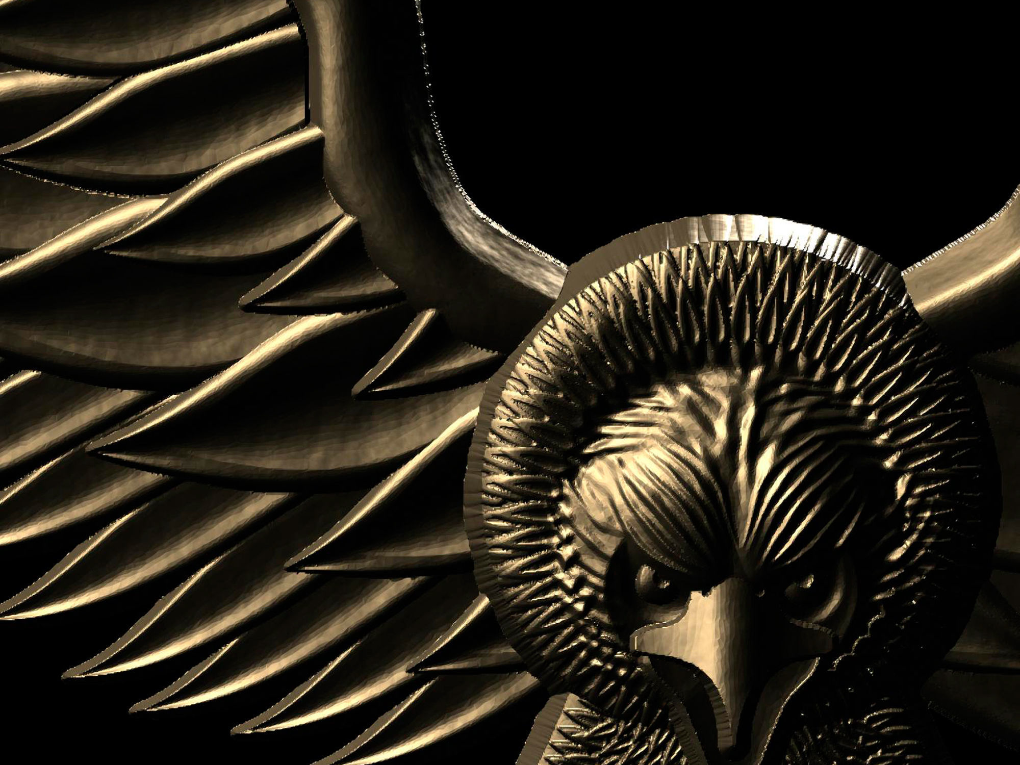 Eagle 3D model for cnc and 3d printer 3D model_7