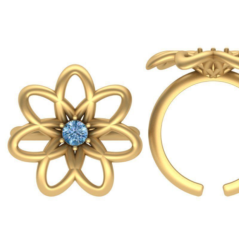 3d-model flower ring 3D print model_4