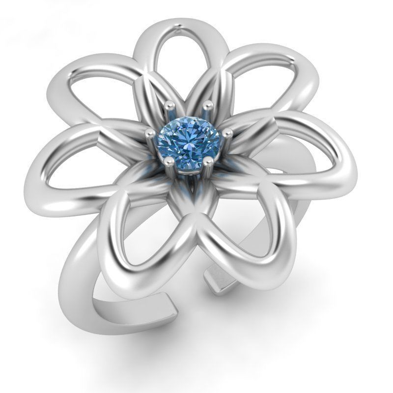 3d-model flower ring 3D print model_5