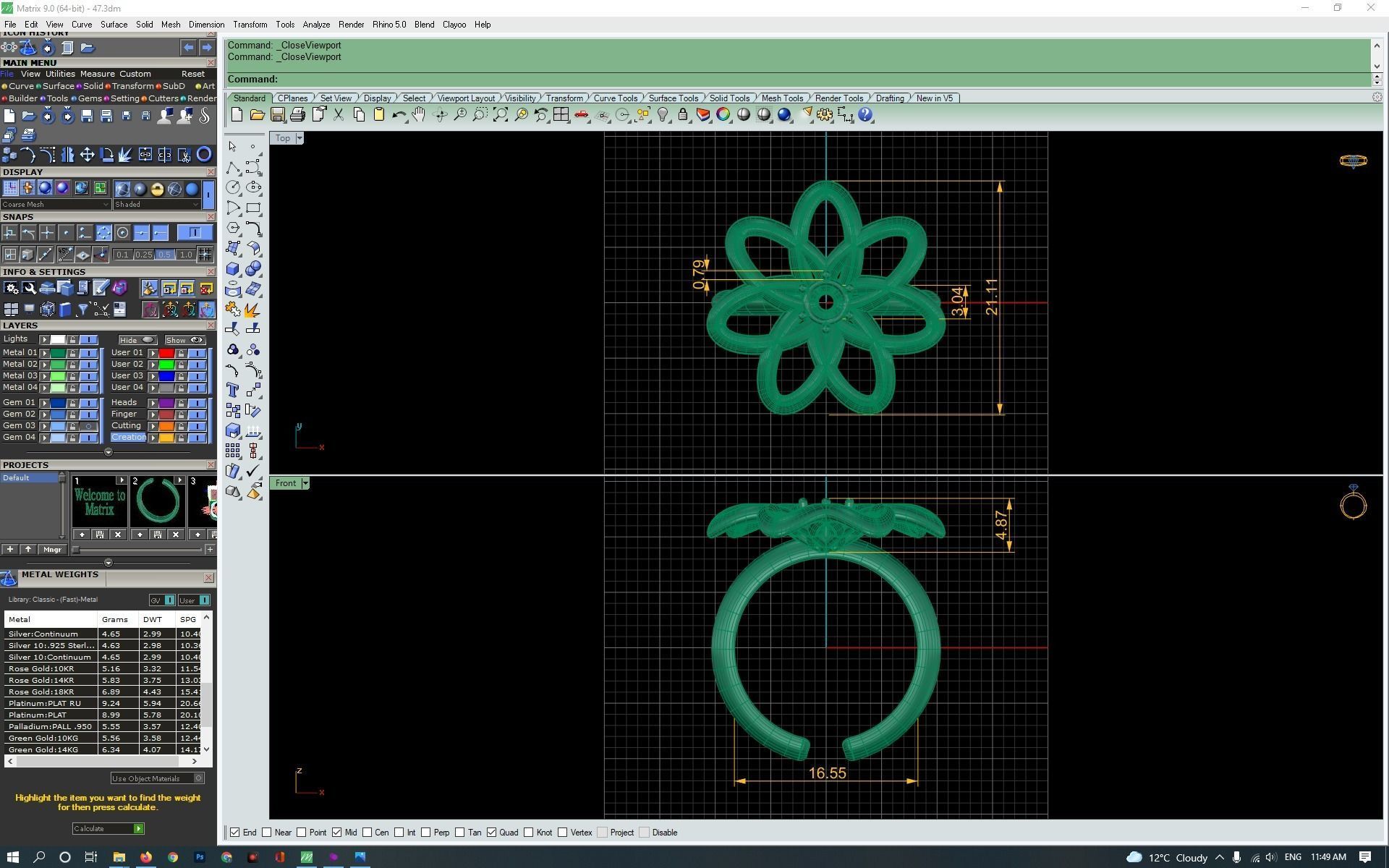3d-model flower ring 3D print model_20