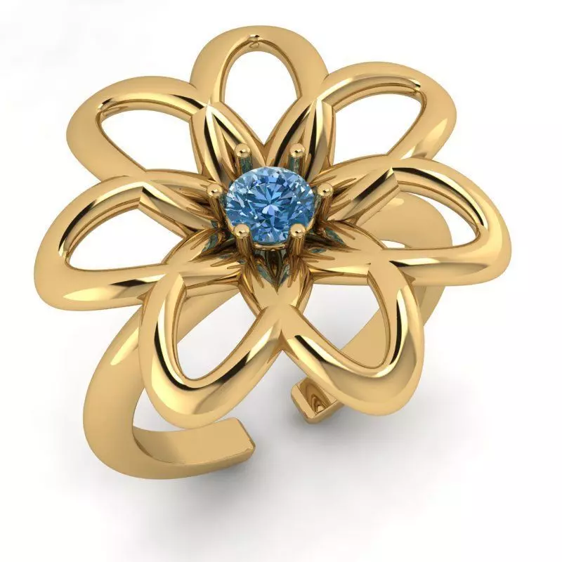 3d-model flower ring 3D print model_0