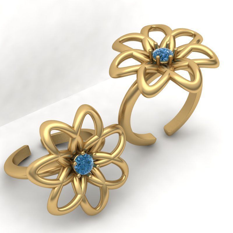3d-model flower ring 3D print model_8