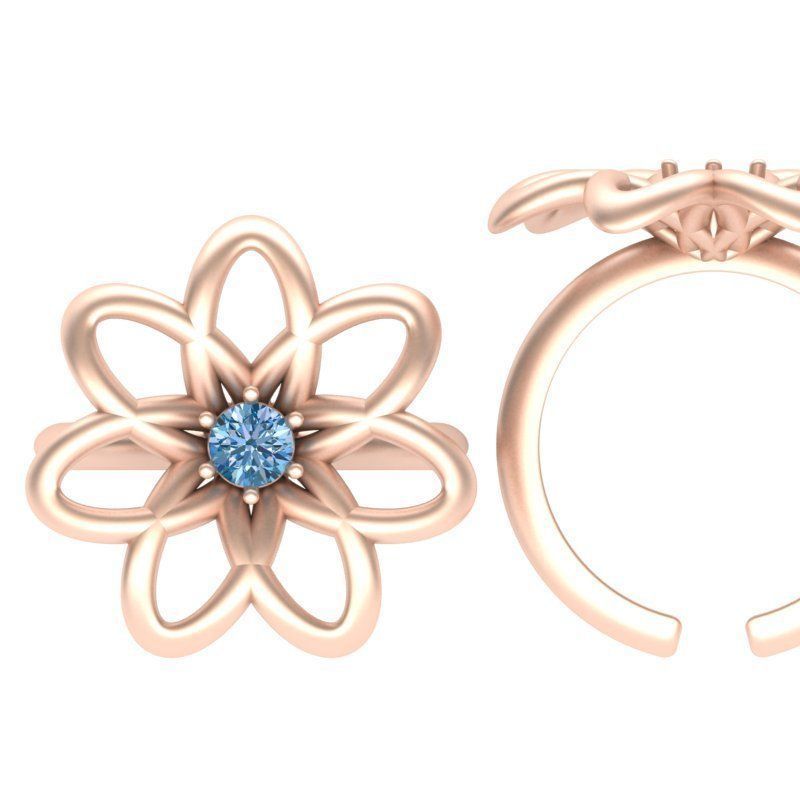 3d-model flower ring 3D print model_2