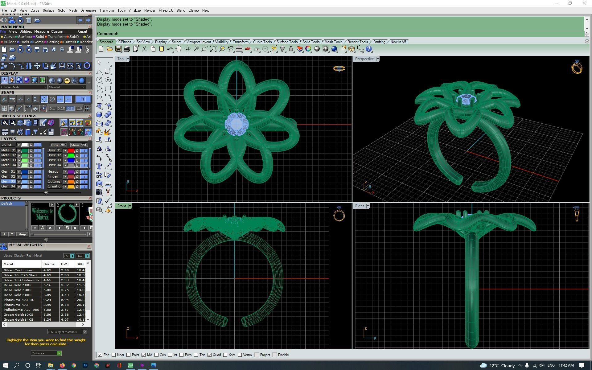 3d-model flower ring 3D print model_18