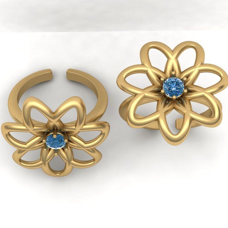 3d-model flower ring 3D print model_9