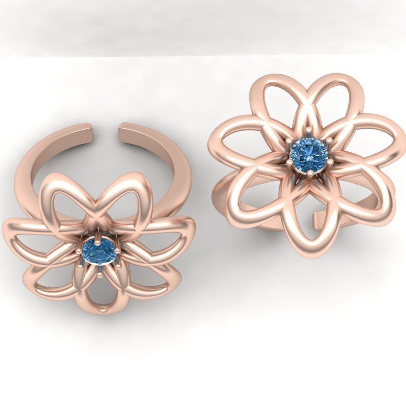3d-model flower ring 3D print model_11