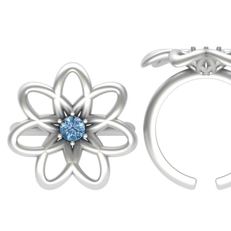 3d-model flower ring 3D print model_3