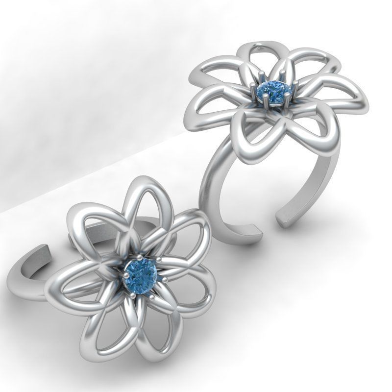 3d-model flower ring 3D print model_1