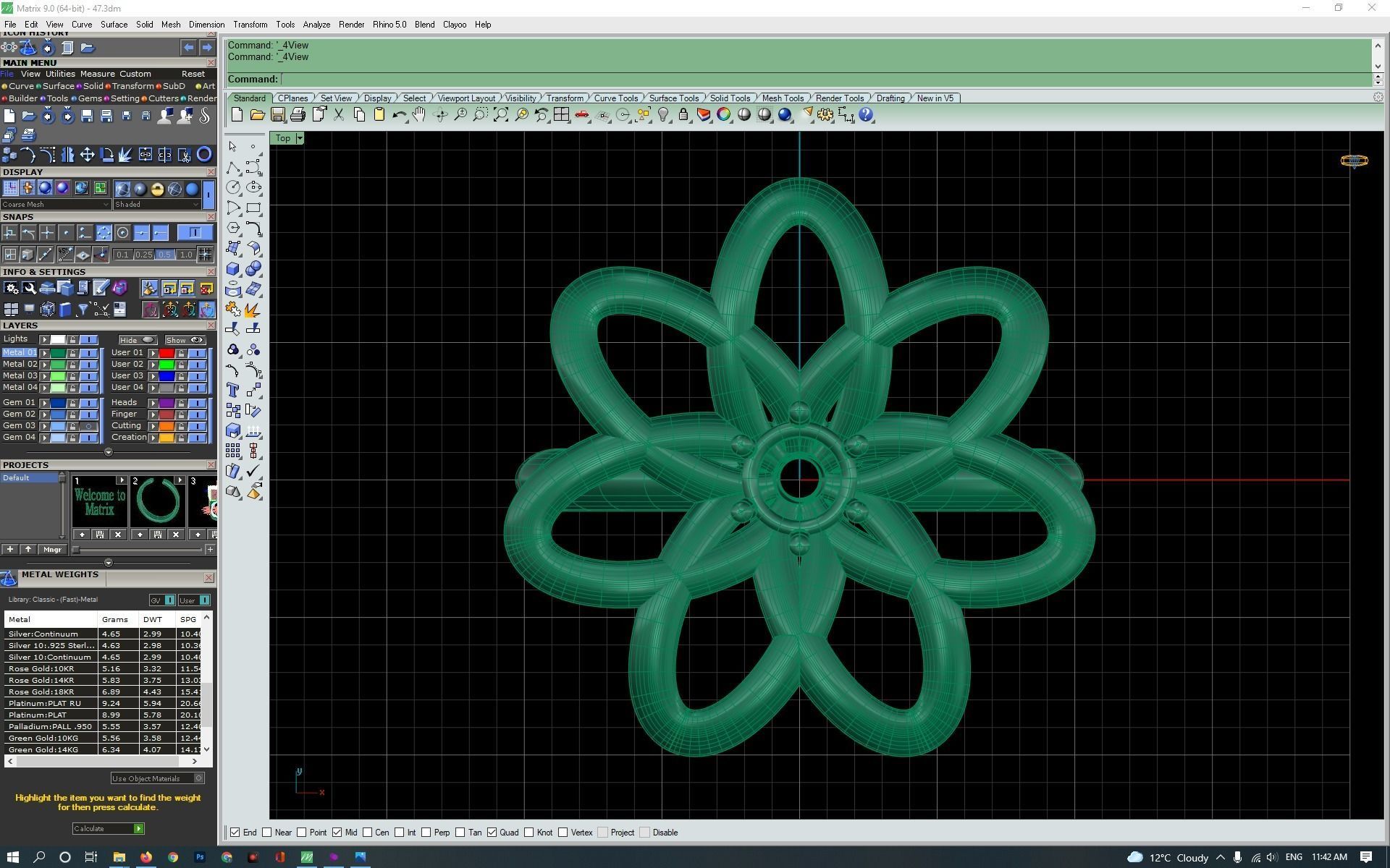 3d-model flower ring 3D print model_12