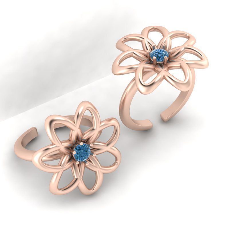 3d-model flower ring 3D print model_7