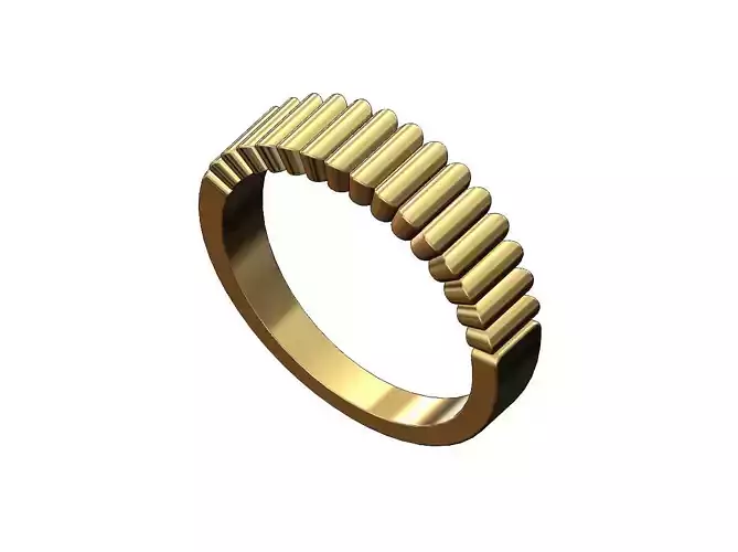 Tapered ribbed fashion band US sizes 5to9