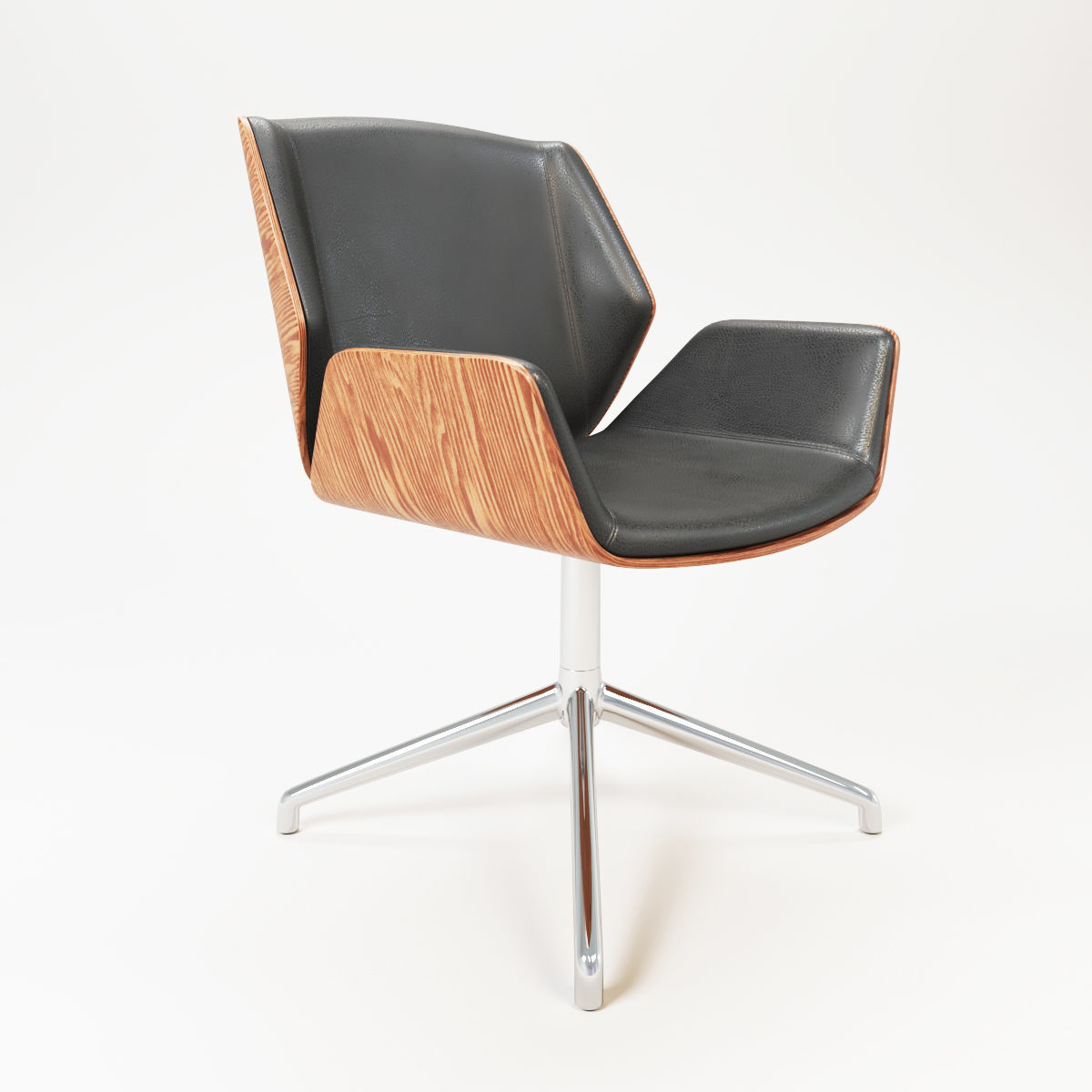 3D kruze 4 star swivel with glides 3D model_1