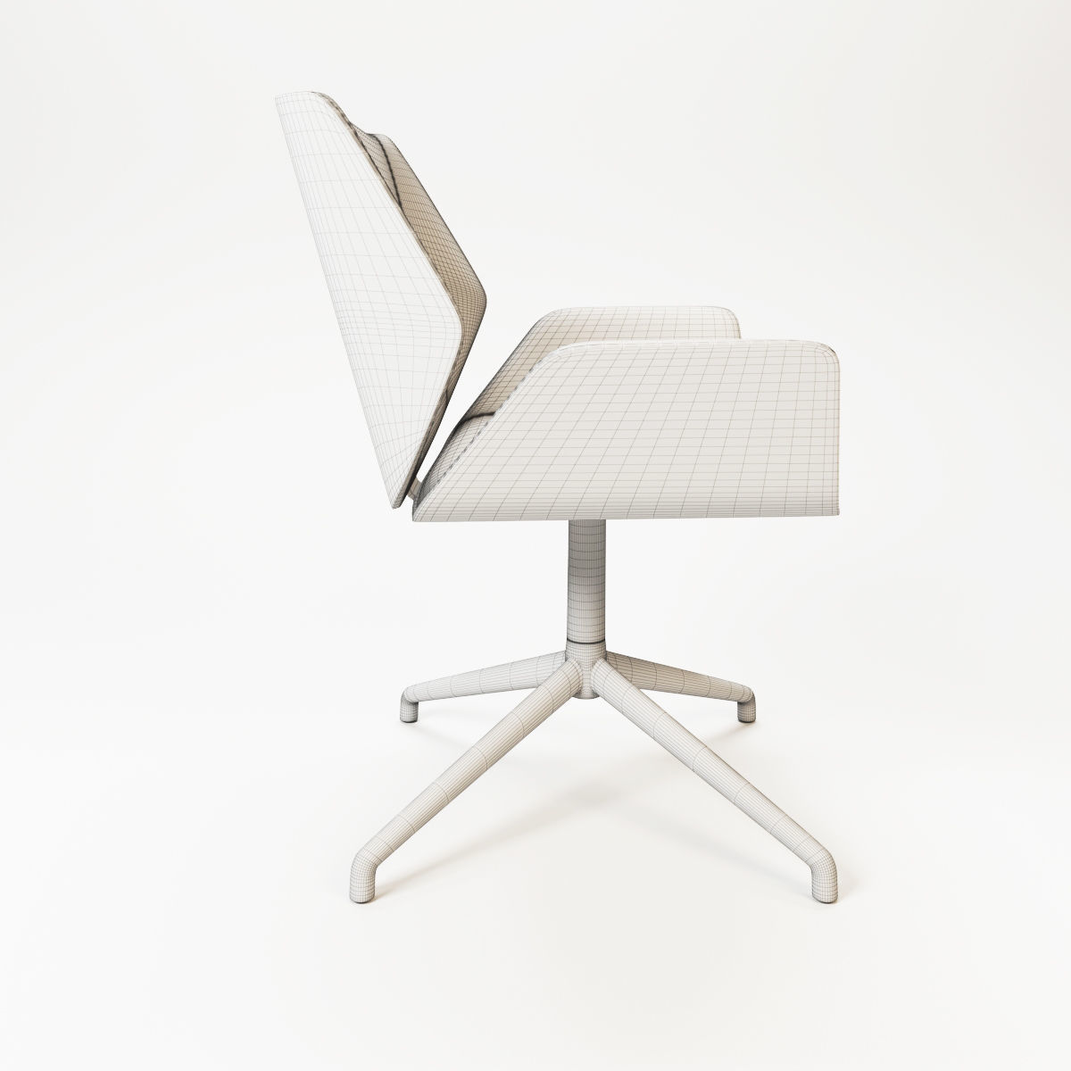 3D kruze 4 star swivel with glides 3D model_9