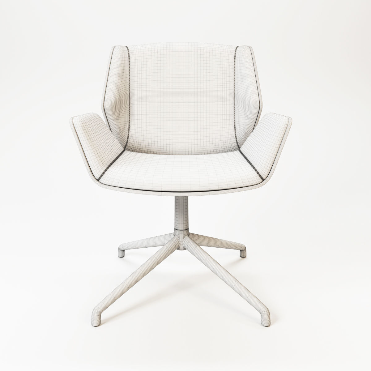 3D kruze 4 star swivel with glides 3D model_7