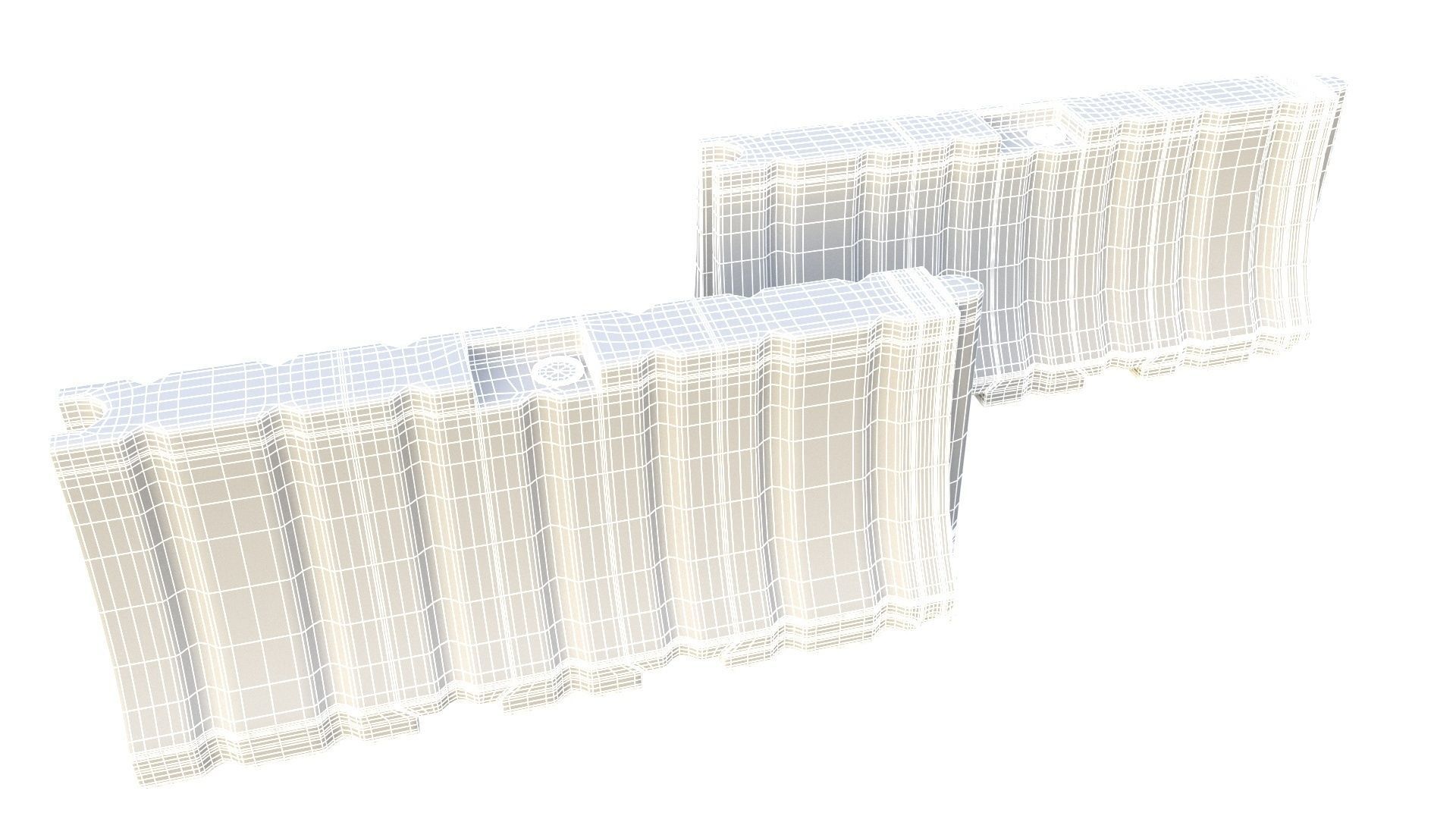 NYC Road safety barrier V01 3D model_2