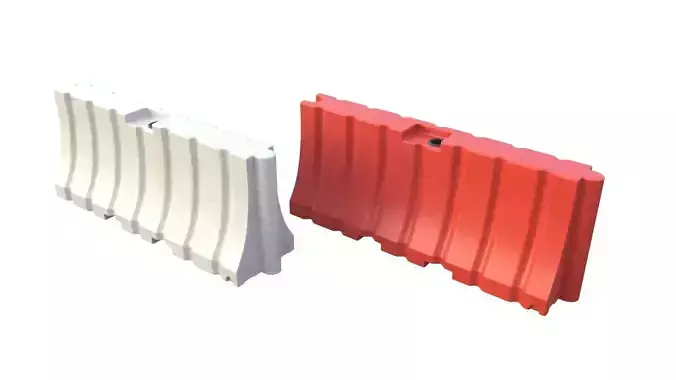 NYC Road safety barrier V01 3D model