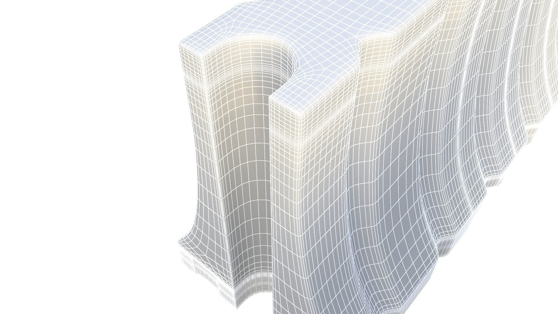 NYC Road safety barrier V01 3D model_10