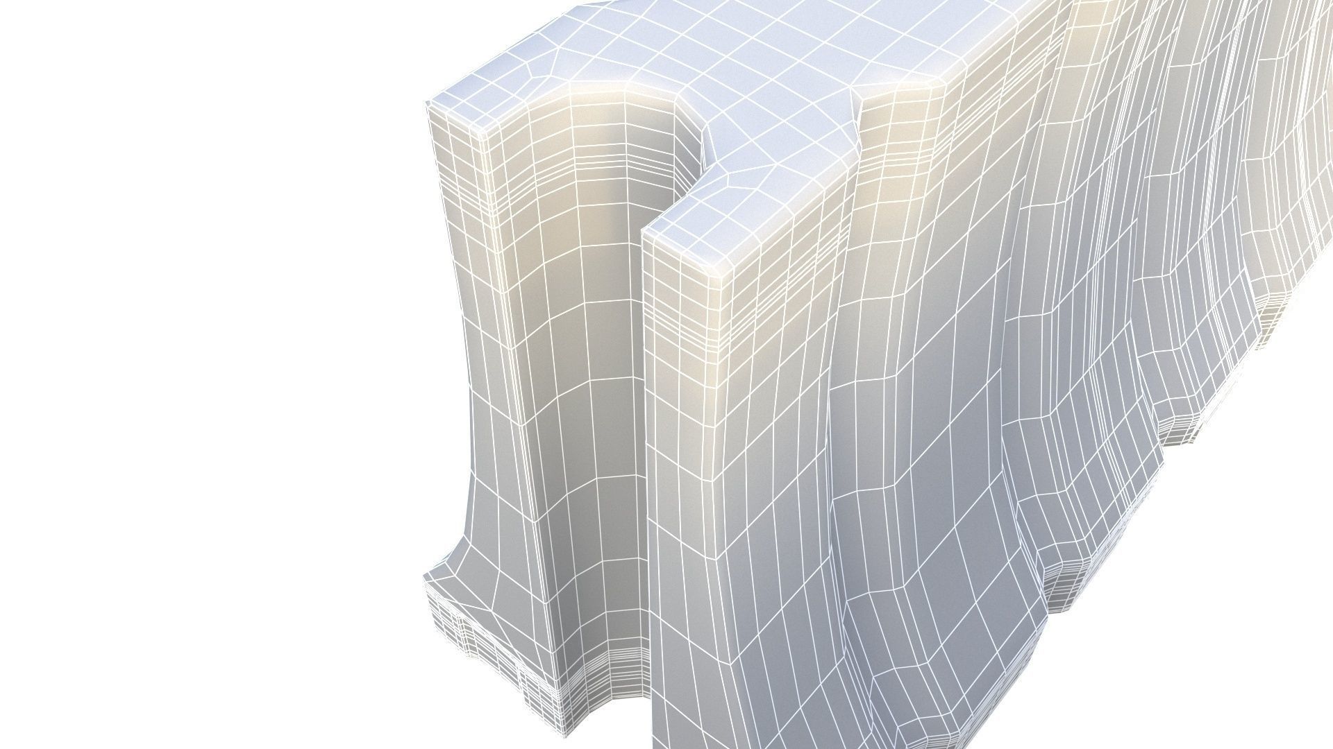 NYC Road safety barrier V01 3D model_9