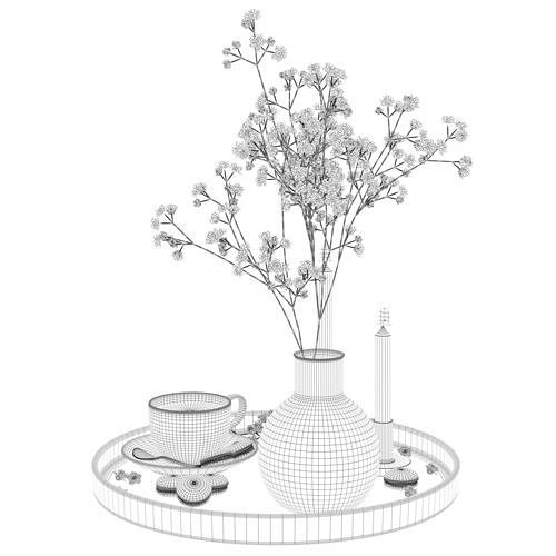 Coffee set 02 3D model 4