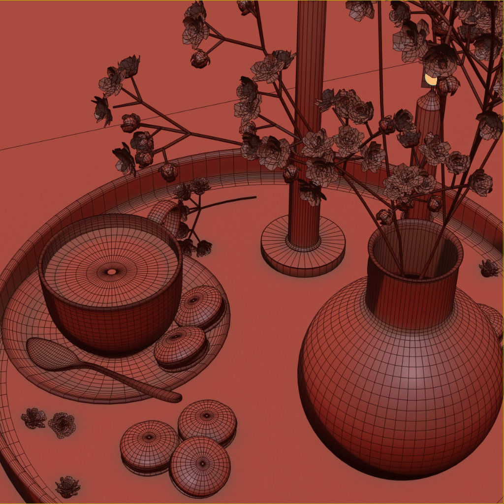 Coffee set 02 3D model_4
