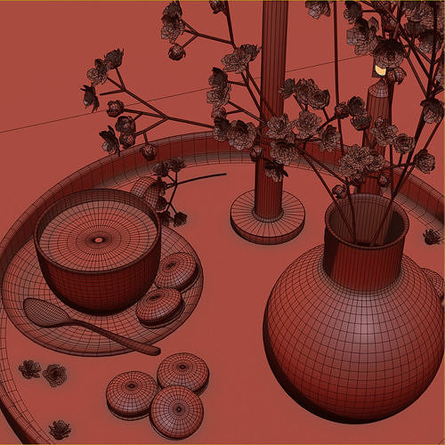 Coffee set 02 3D model 5