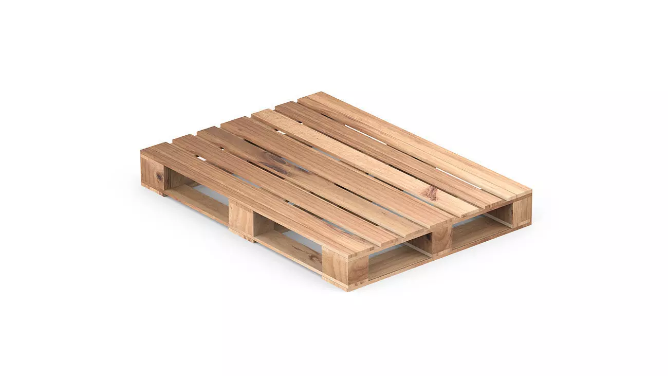 3d Pallet wooden Low-poly 3D model_0